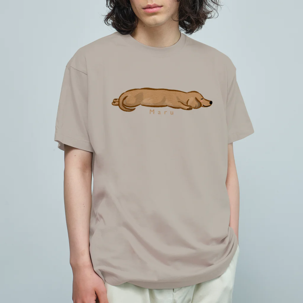 ワンこよみ時々ネコののびのびmaru Organic Cotton T-Shirt