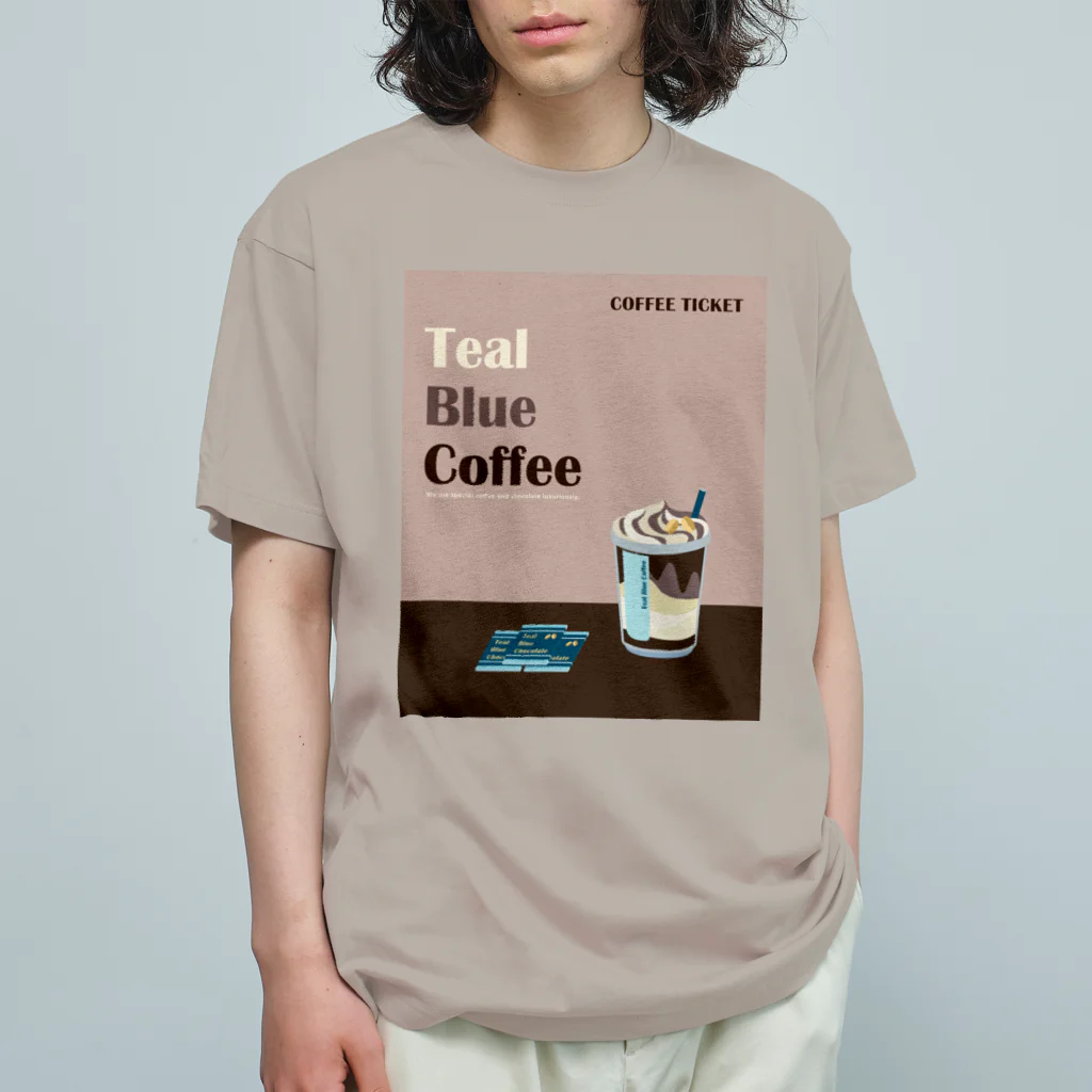 Teal Blue CoffeeのCoffee frappe オーガニックコットンTシャツ