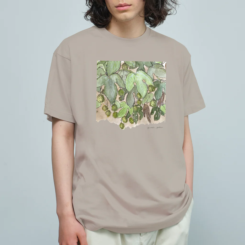 asataku gardener (alice garden design)のホップ オーガニックコットンTシャツ