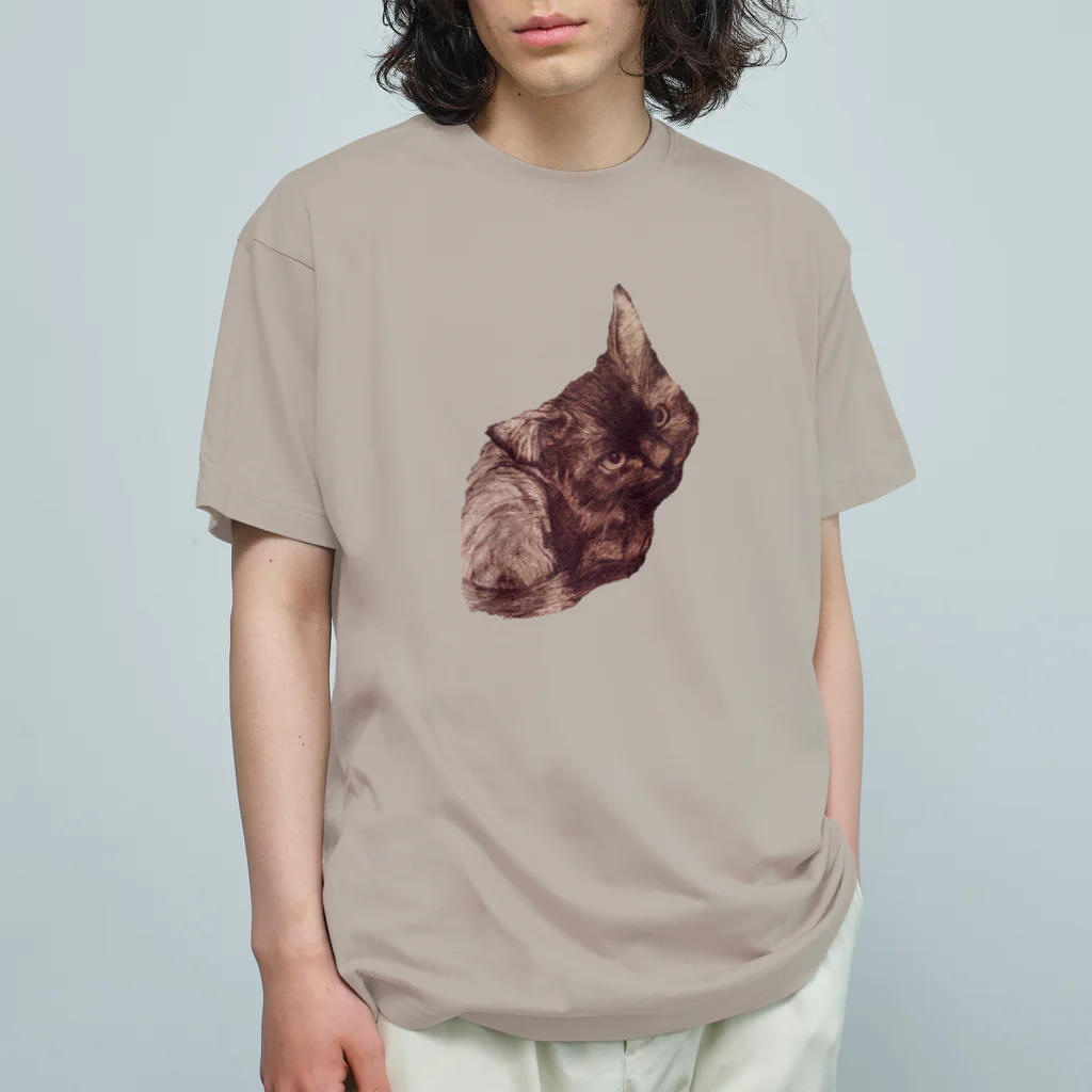 evaのねこ オーガニックコットンTシャツ