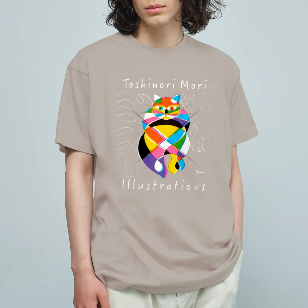 TOSHINORI-MORIのモンステラとグラ オーガニックコットンTシャツ