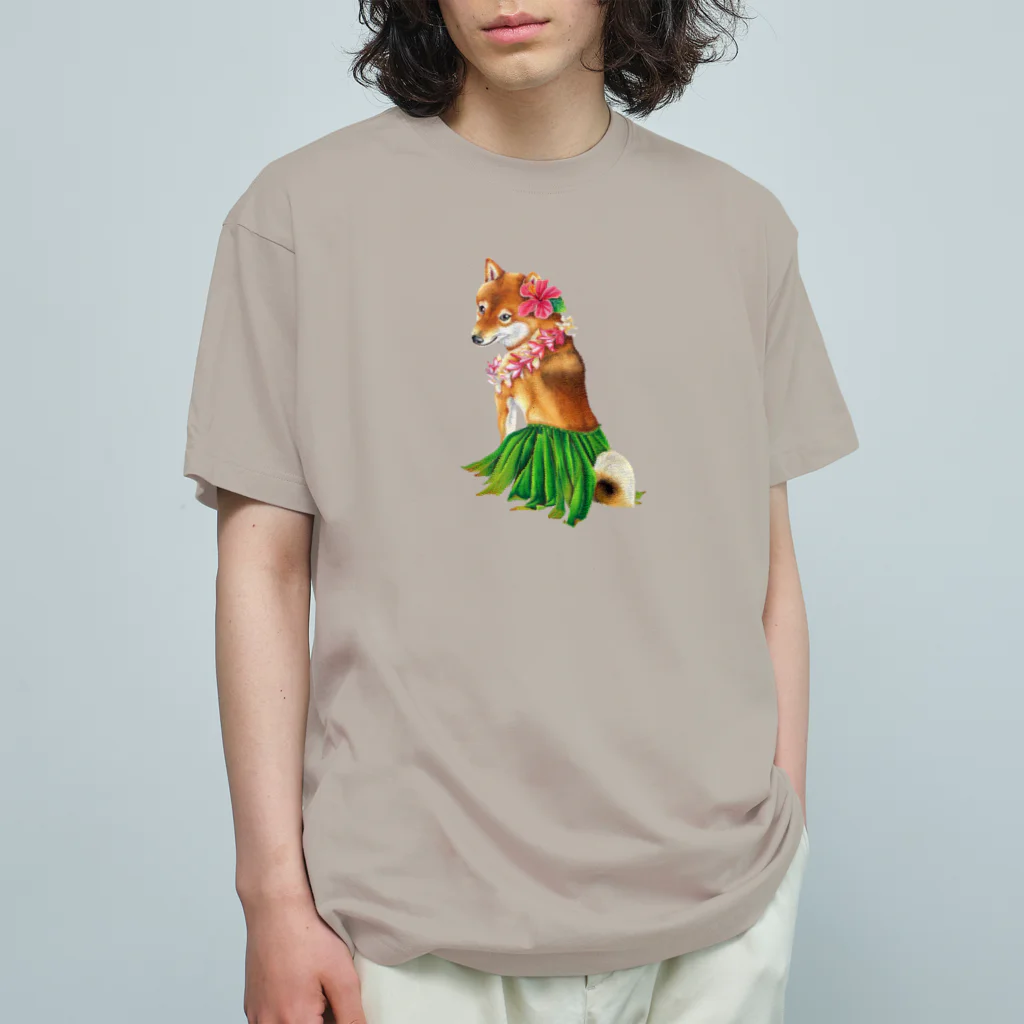 フラ柴さんのお店のフラ赤柴さんTシャツ Organic Cotton T-Shirt