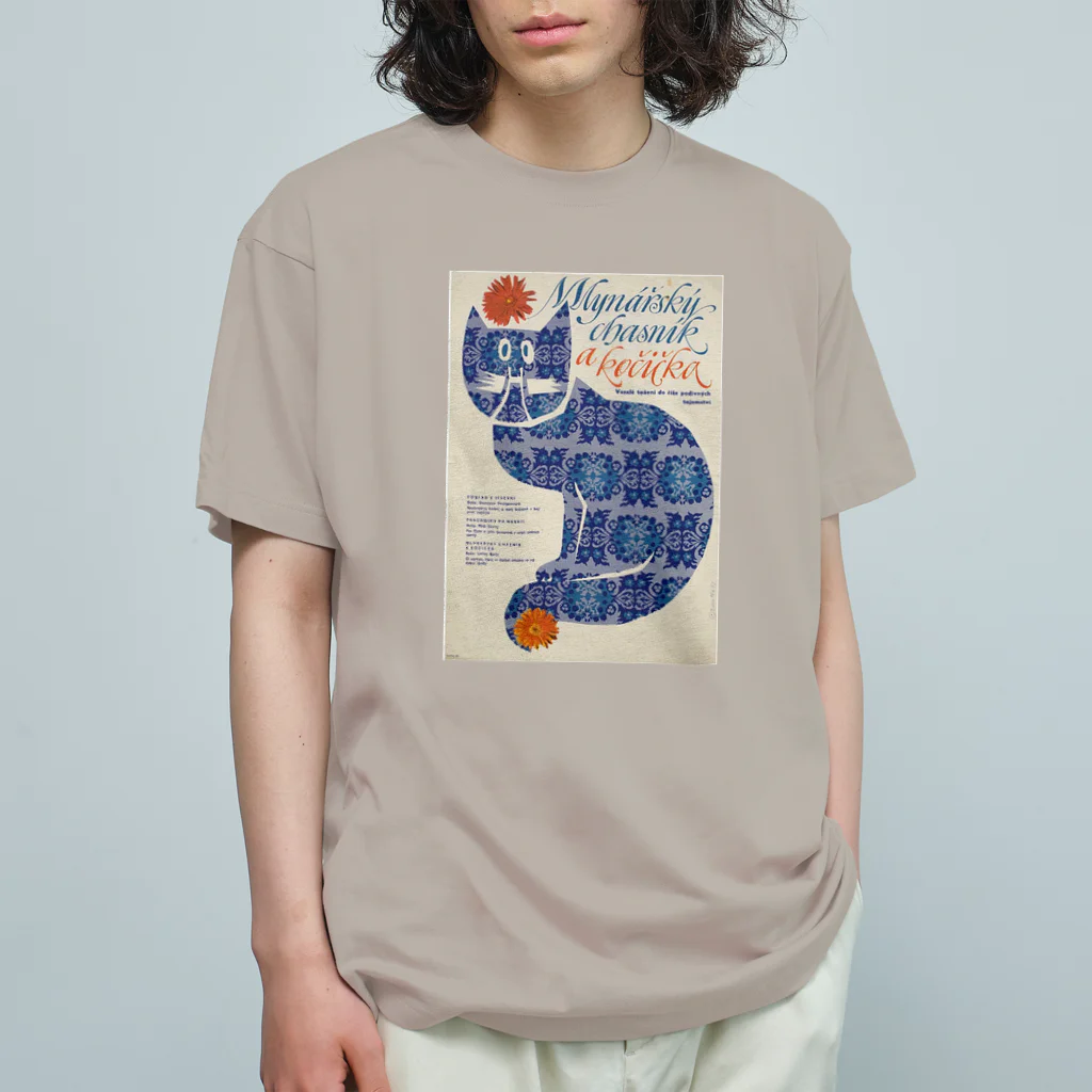 YS VINTAGE WORKSのチェコ　ガラねこ 1972 オーガニックコットンTシャツ