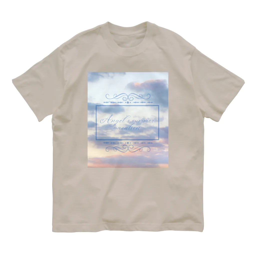 ゆにねこ惑星のପ天使の夏休みଓ夕暮れ旅行 Organic Cotton T-Shirt