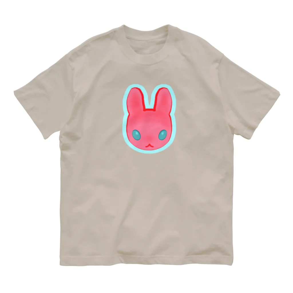 ✨🌈✨ユラクラカン🇯🇵 ✨🌈✨のつよつよ！ピンクのうさぎさん！ Organic Cotton T-Shirt