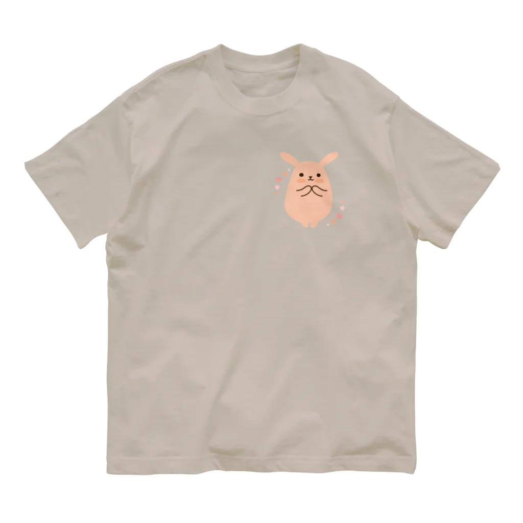 AtelierPlayroomのお祈りうさぎ（デザイン小さめ） Organic Cotton T-Shirt