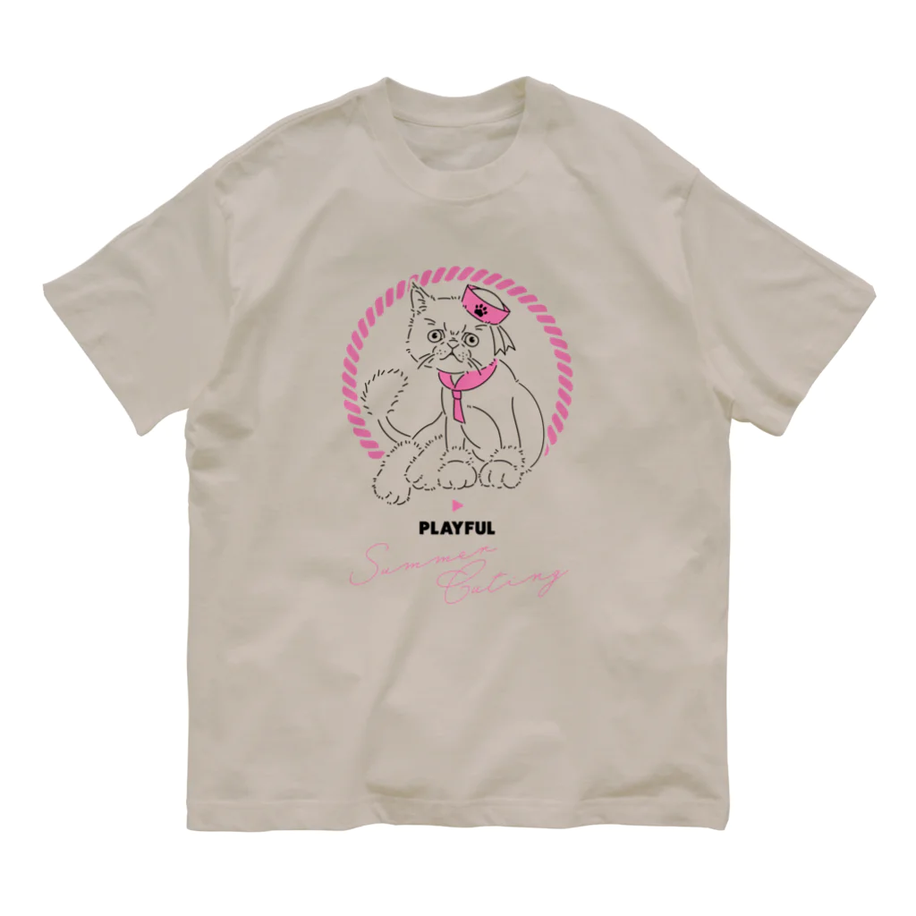 PLAYFULのマリンなスコティッシュ Organic Cotton T-Shirt