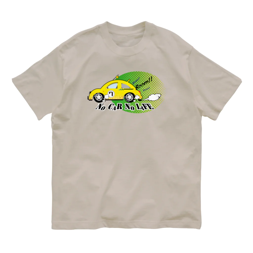 -Miyabi-のレトロスポーツカー No Car No Life オーガニックコットンTシャツ