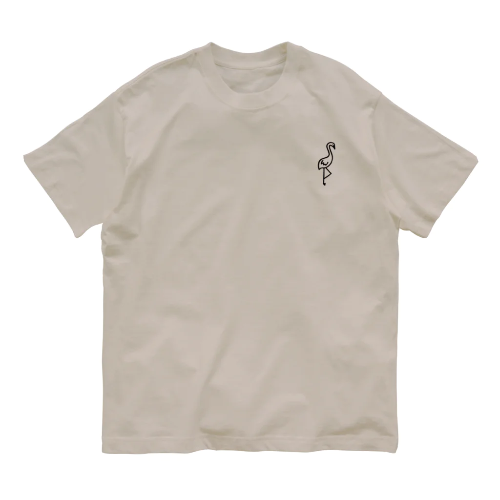 とりCHAN がーるのカフェ　フラミンゴ Organic Cotton T-Shirt