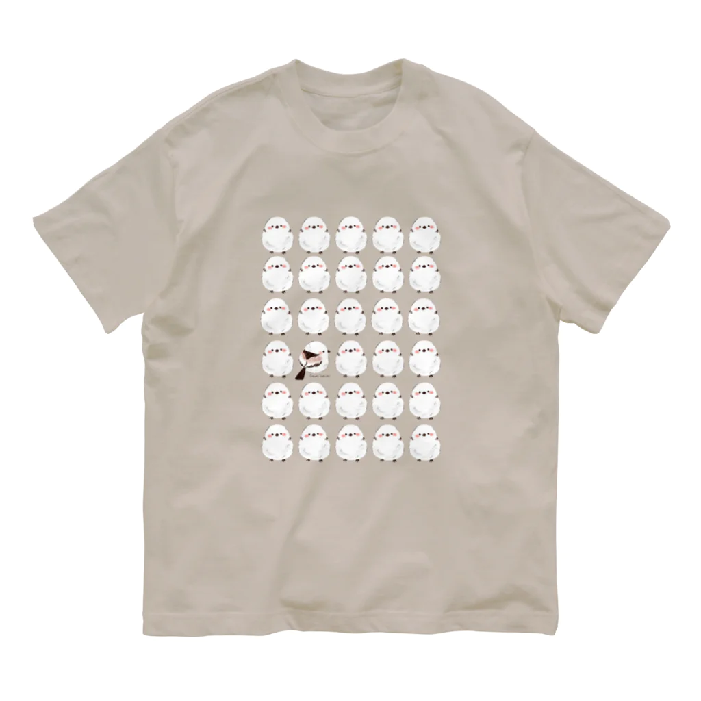 すずきいときちのシマエナガずらり Organic Cotton T-Shirt