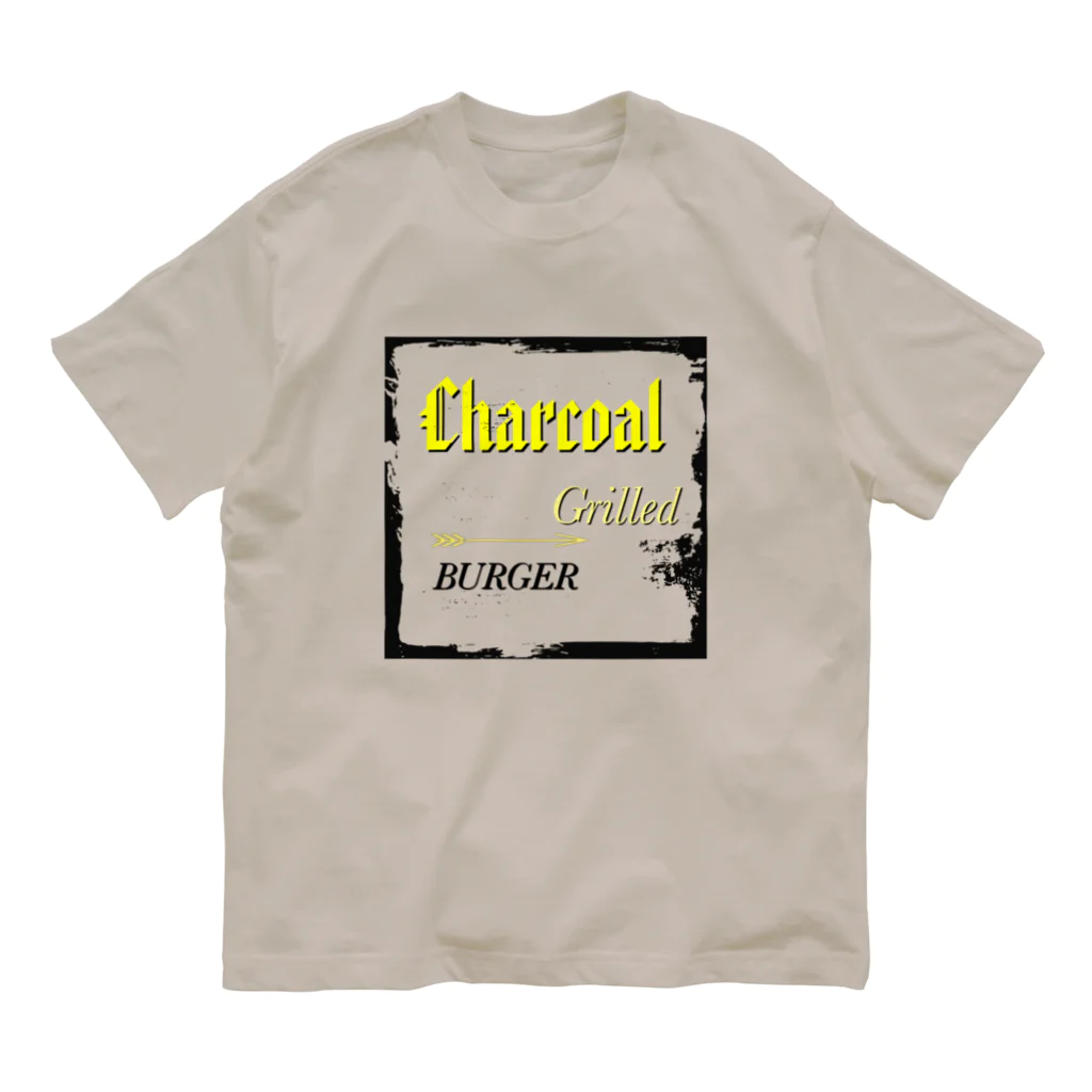 ハンバーガーショップ                           バーガーカフェホノホノのCharcoal grilled burger Organic Cotton T-Shirt