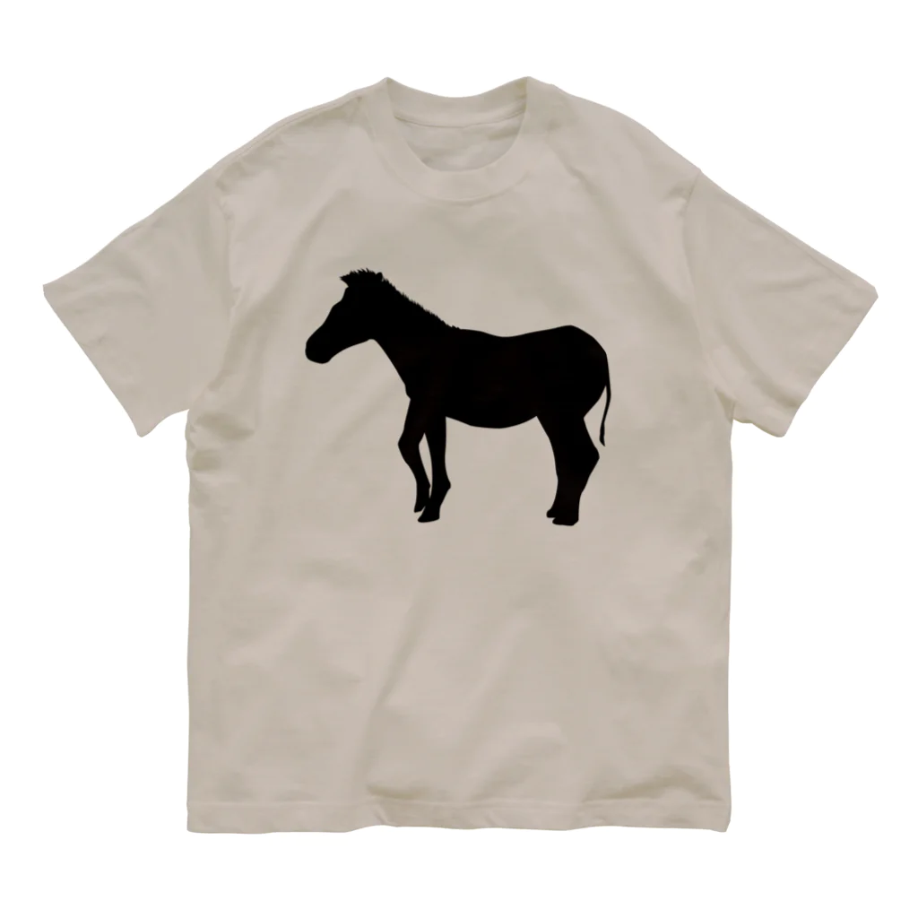 あおぞらのシマウマ_BLACK Organic Cotton T-Shirt