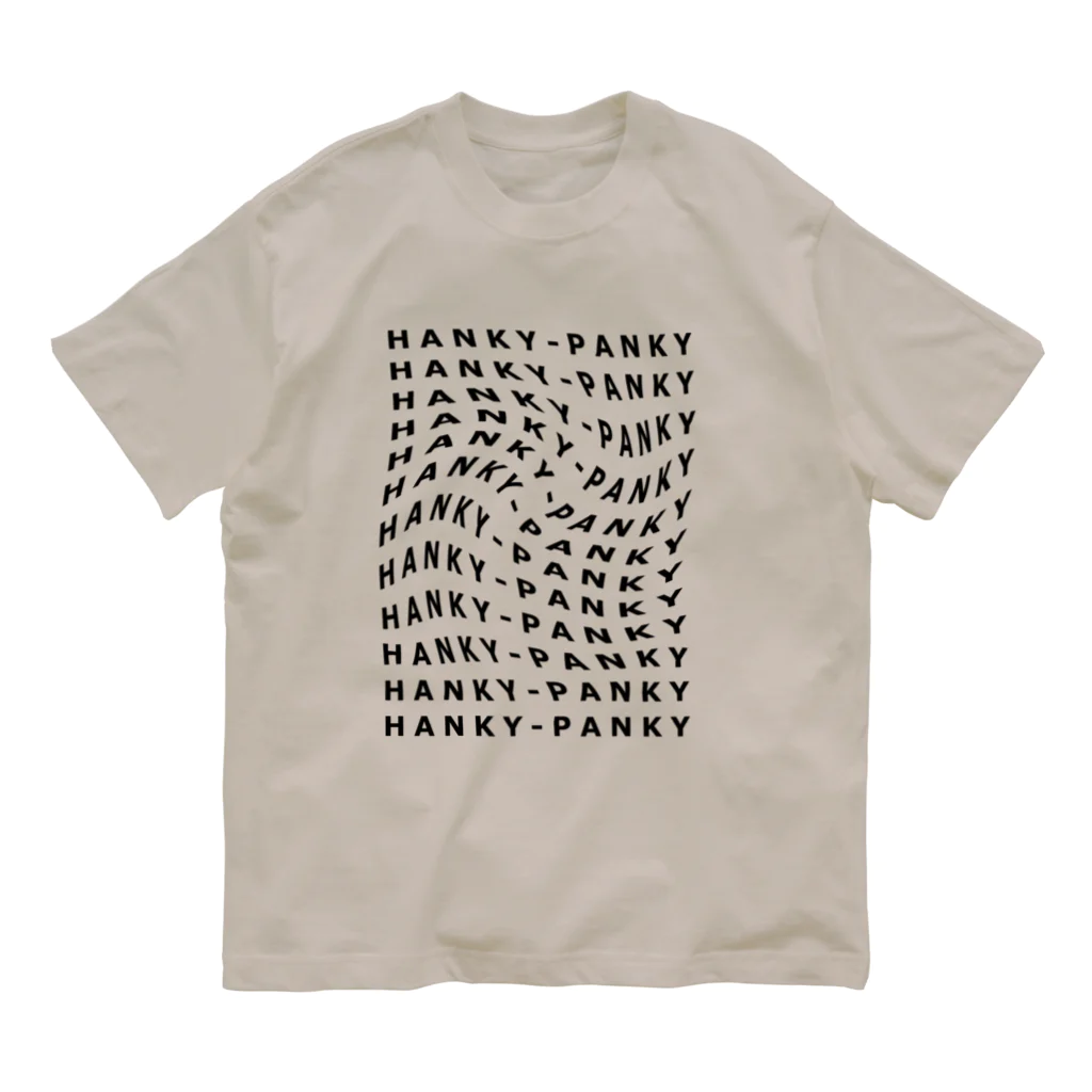 hanky-pankyのHANKY-PANKY ロゴ オーガニックコットンTシャツ