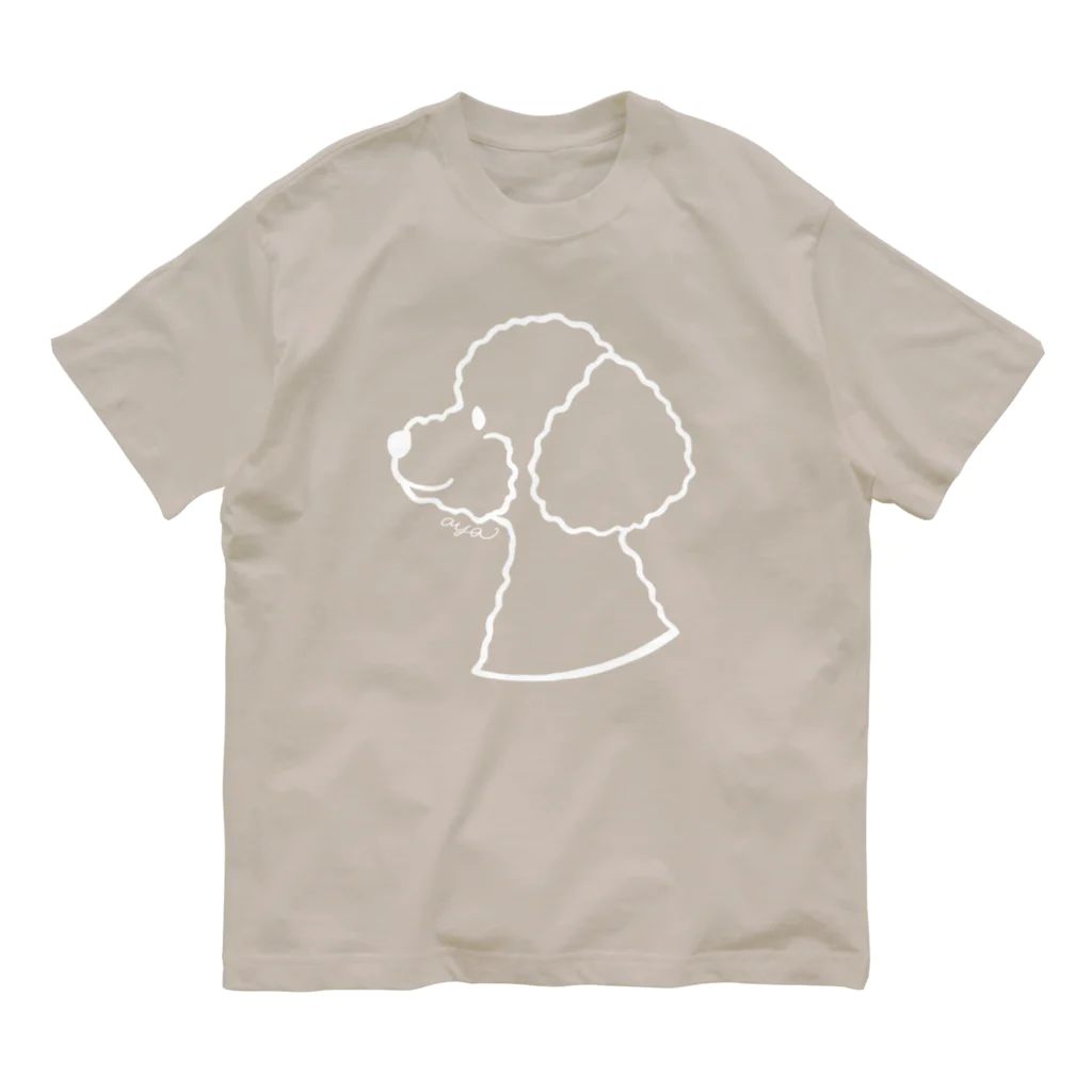 aya1のトイプードルにこ〈白線〉 Organic Cotton T-Shirt