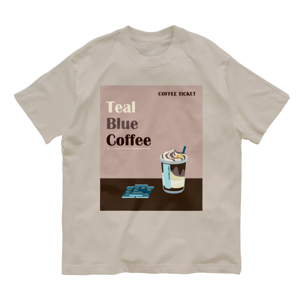 Teal Blue CoffeeのCoffee frappe オーガニックコットンTシャツ