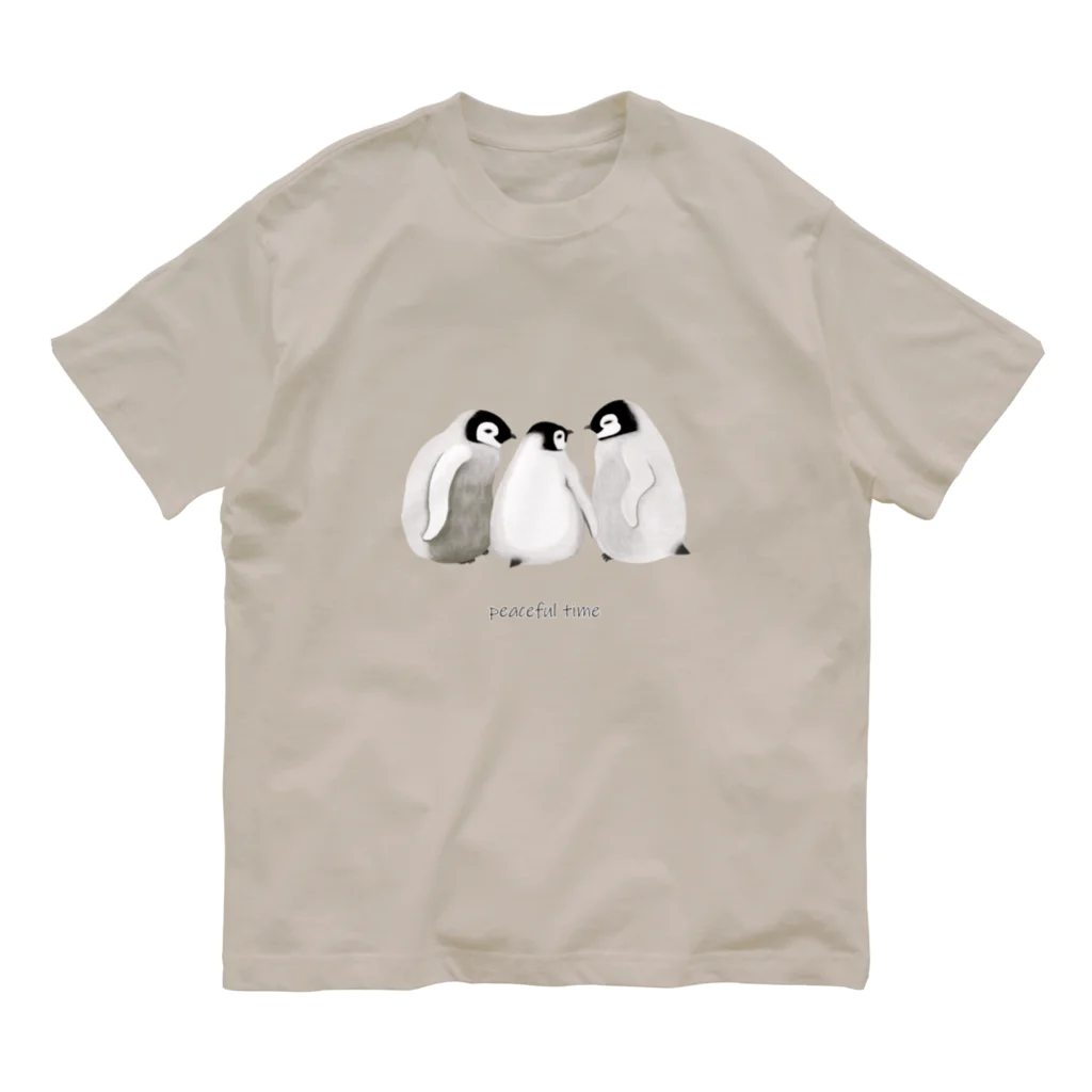 PERIDOTの皇帝ペンギンのヒナ２ オーガニックコットンTシャツ