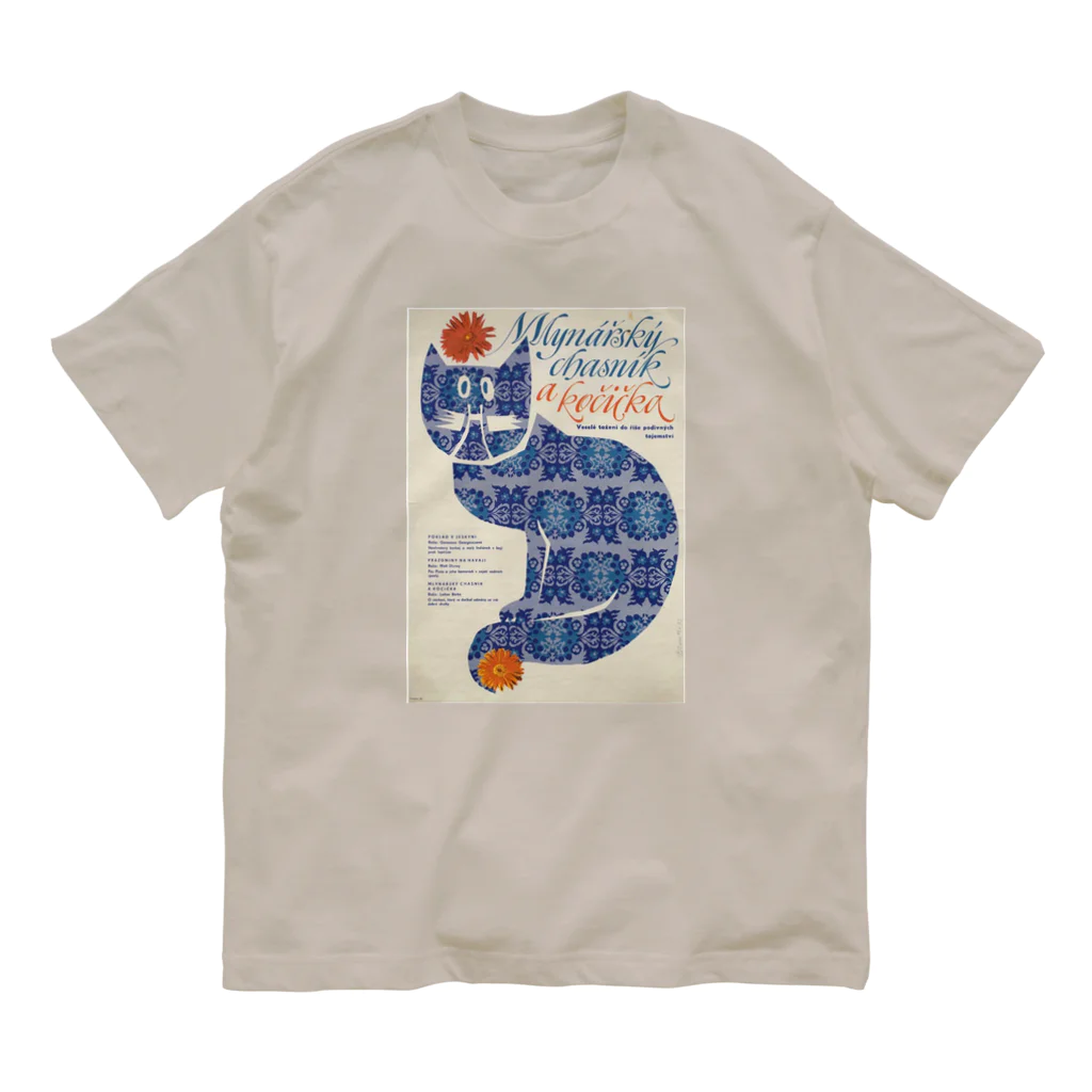 YS VINTAGE WORKSのチェコ　ガラねこ 1972 オーガニックコットンTシャツ