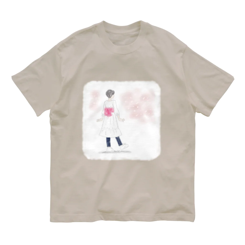 yuufのsakura girl オーガニックコットンTシャツ