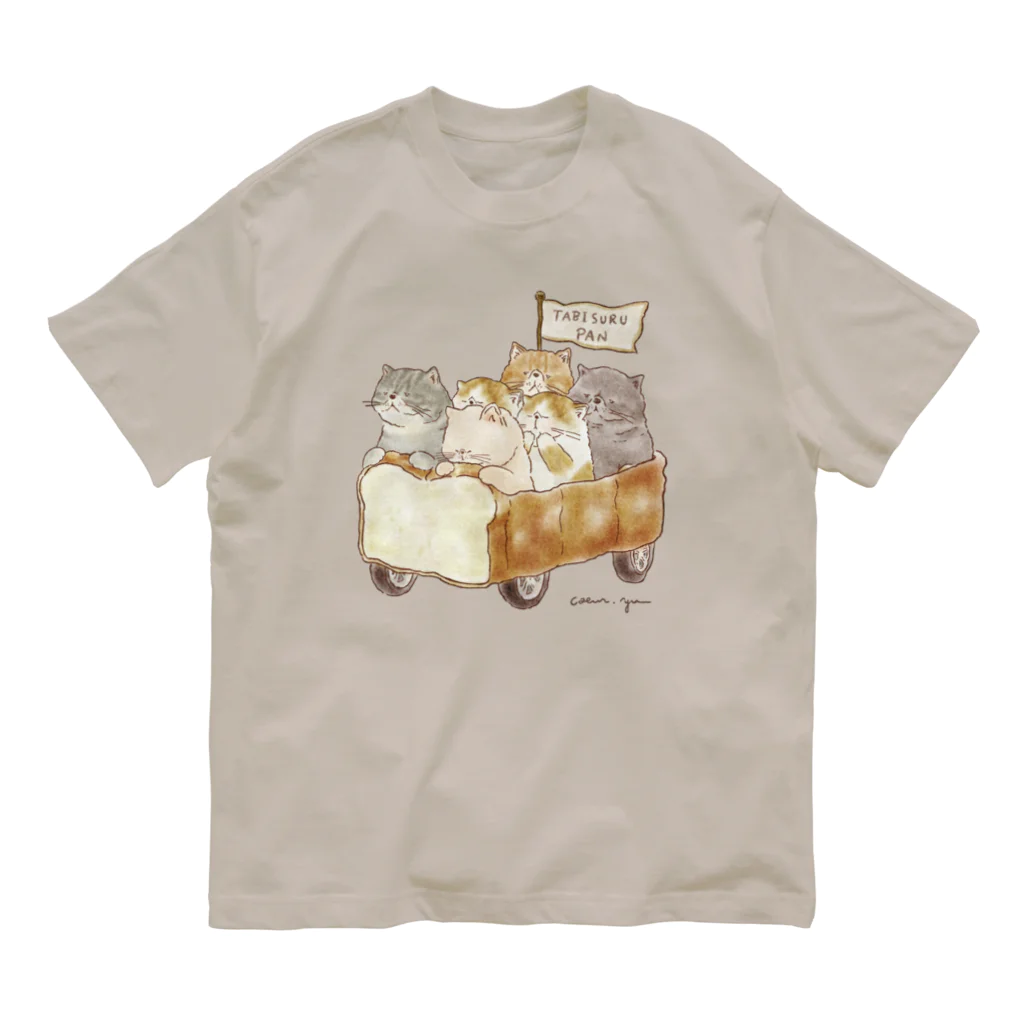 coeur.yu（クードットユー）のTABISURUPAN オーガニックコットンTシャツ