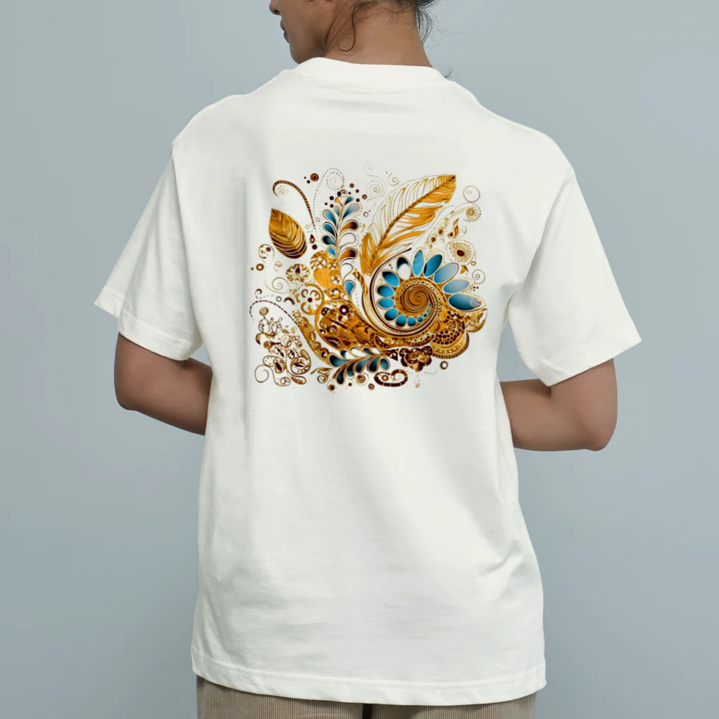 Connect Happiness DesignのGolden  Leaves Organic Cotton T-Shirt