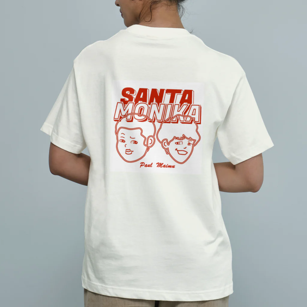 サンタモニカ　マイムのSANTAMONIKA レッド オーガニックコットンTシャツ