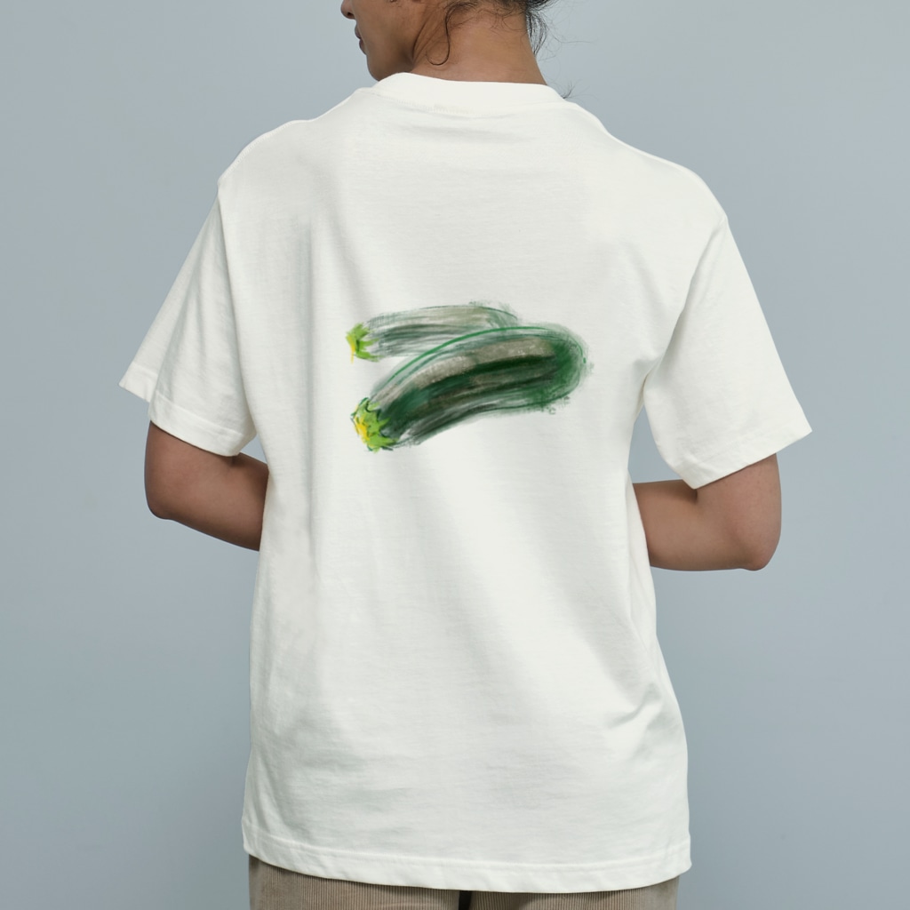 akane_art（茜音工房）のベジタブルT（ズッキーニ） Organic Cotton T-Shirt