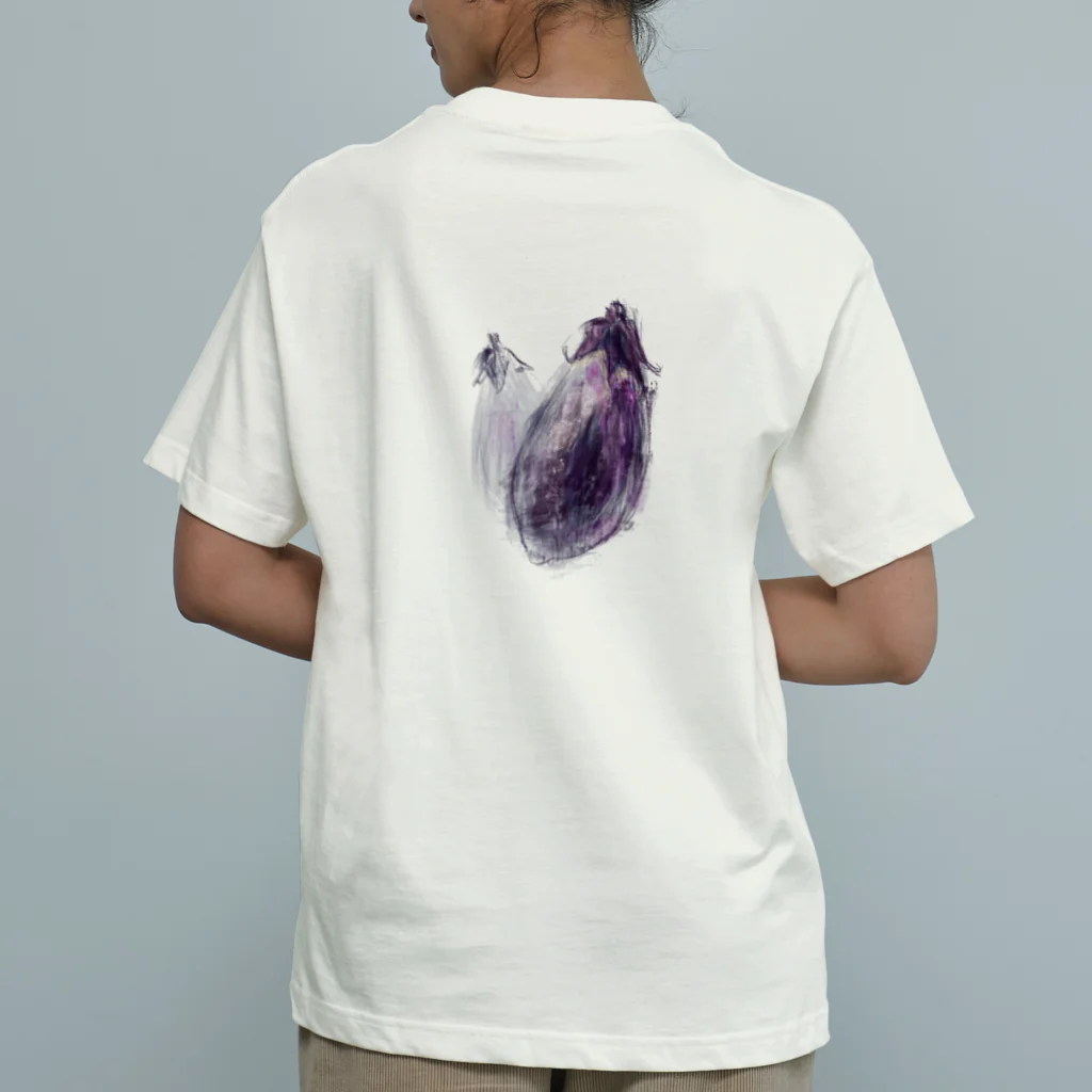 akane_art（茜音工房）のベジタブルT（ナス） Organic Cotton T-Shirt