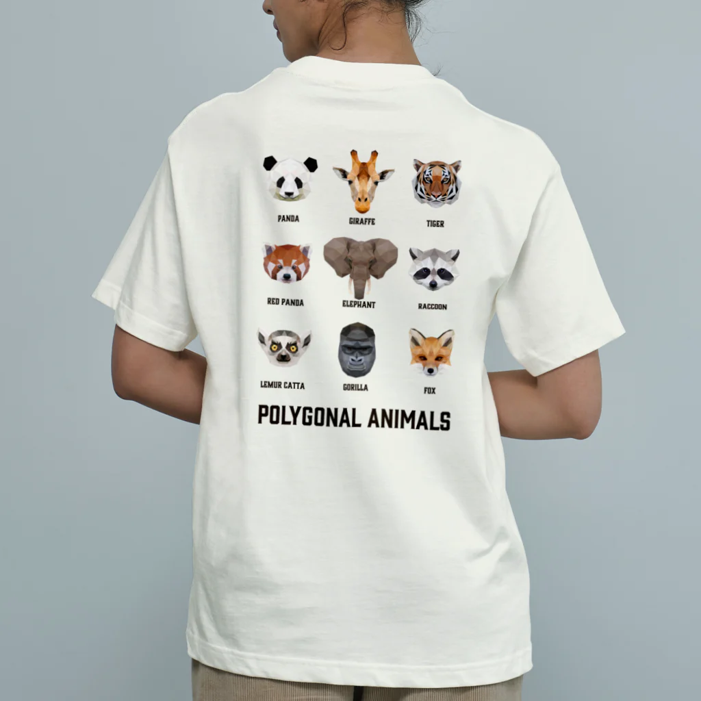 kg_shopの[★バック] POLYGONAL ANIMALS オーガニックコットンTシャツ