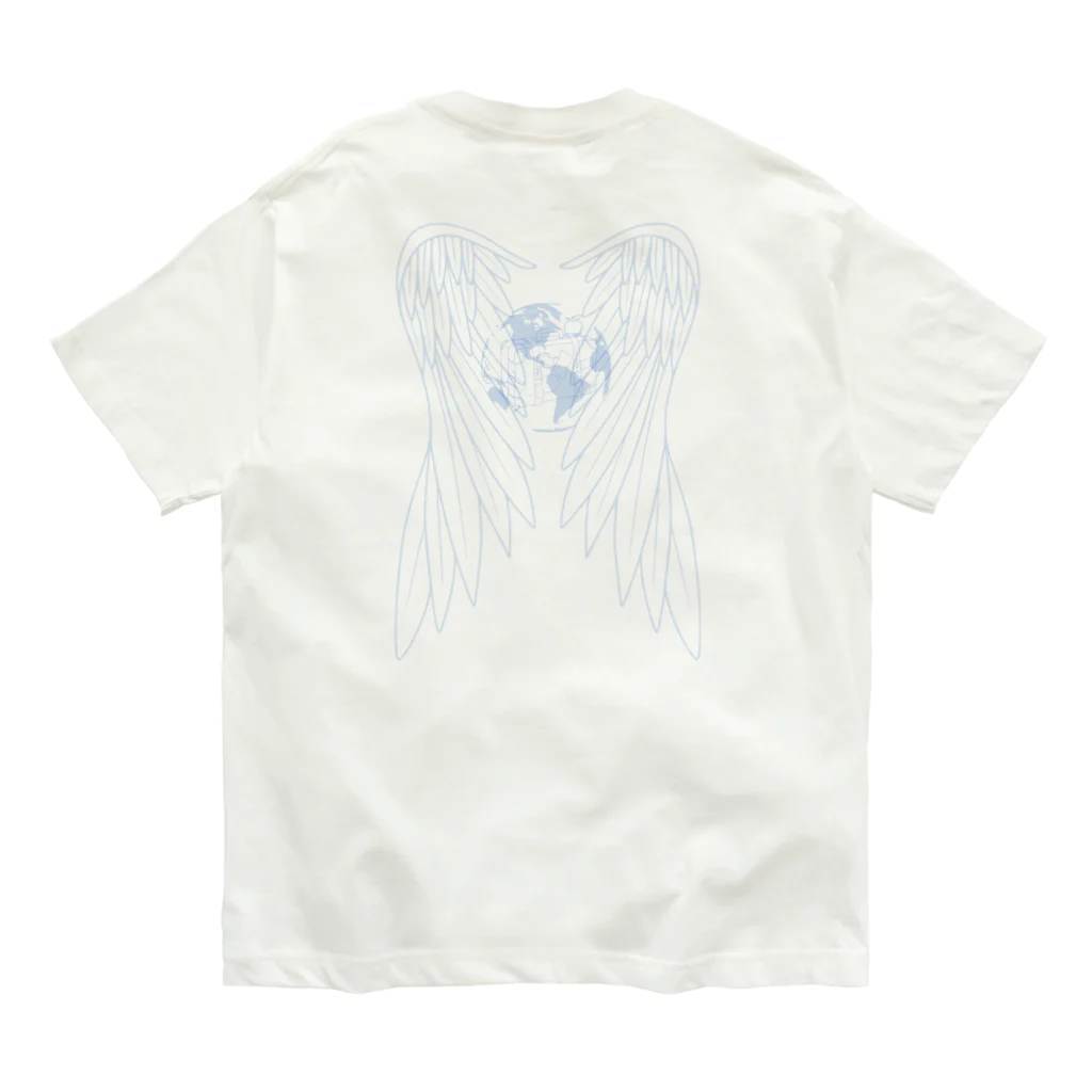 ゆにねこ惑星のପ天使の夏休みଓ夕暮れ旅行(枠なし) Organic Cotton T-Shirt