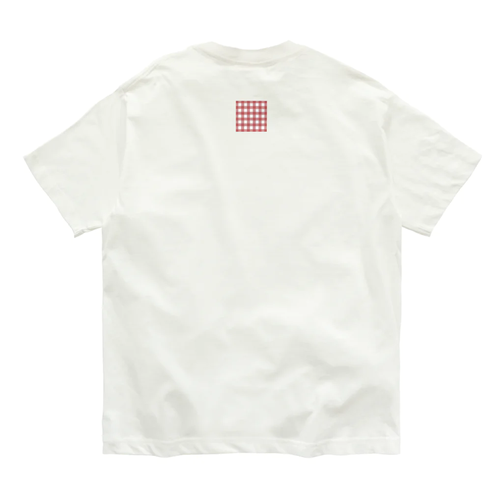 utouch_のギンガムちゃん【赤】 オーガニックコットンTシャツ