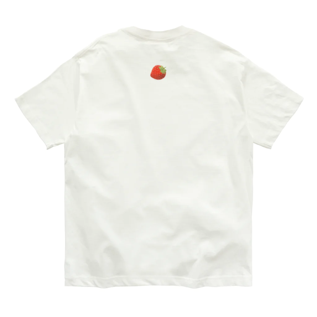 utouch_のいちごケーキ〈チェック〉 オーガニックコットンTシャツ