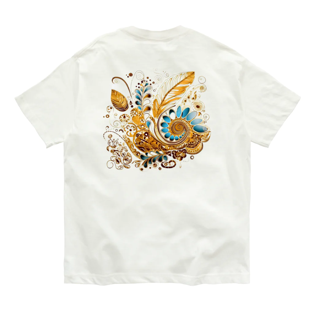 Connect Happiness DesignのGolden  Leaves Organic Cotton T-Shirt