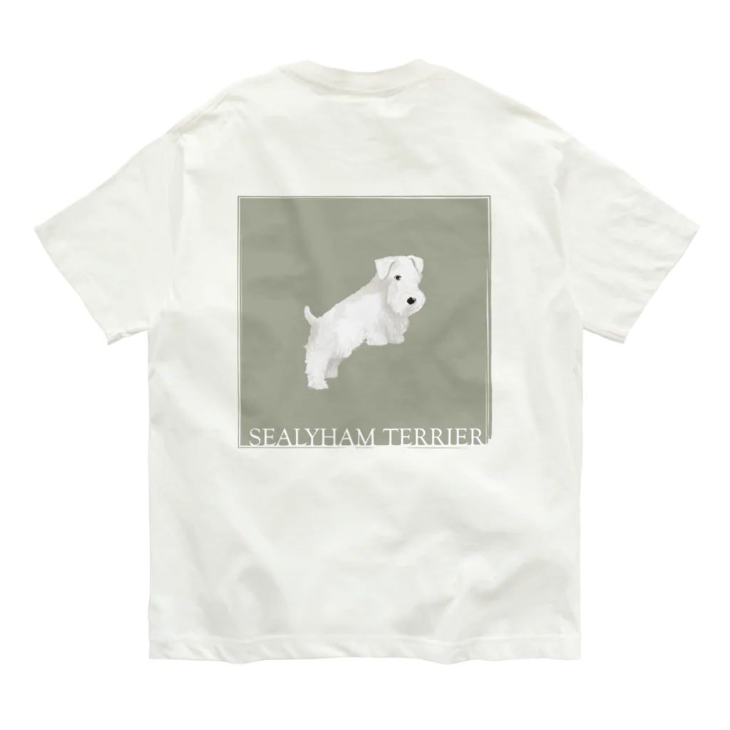 sayapochaccoのMy favirite terriers drom A to Z　~S~ SEALYHAM TERRIER オーガニックコットンTシャツ