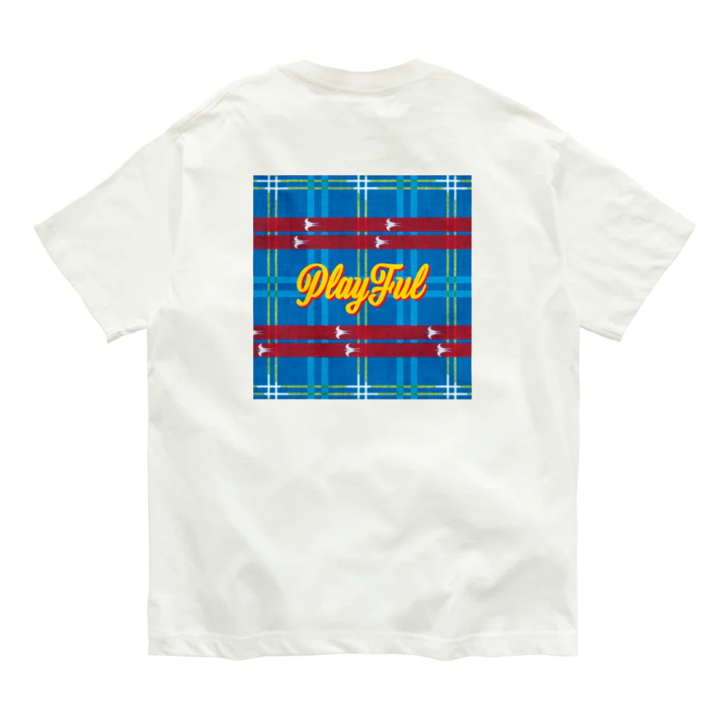 PLAYFULの琉球絣 オーガニックコットンTシャツ