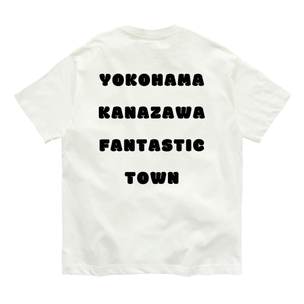 横浜市金沢区の地域活動家　ツンのYOKOHAMA KANAZAWA FANTASTIC TOWN（白） オーガニックコットンTシャツ