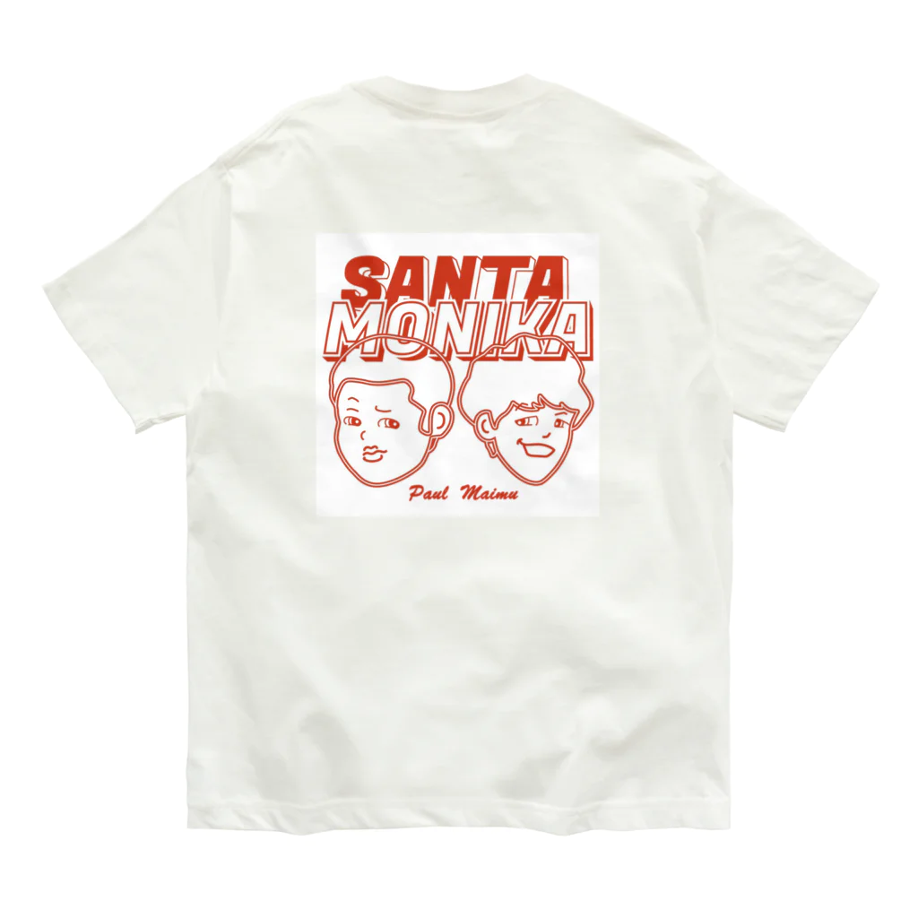 サンタモニカ　マイムのSANTAMONIKA レッド Organic Cotton T-Shirt