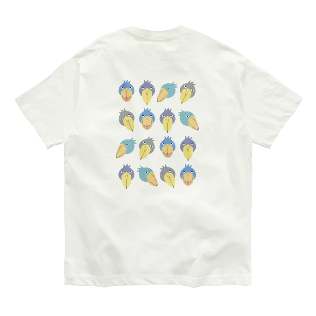 ハシビロ☆SHOPの#SHOEBILL（バックプリント） オーガニックコットンTシャツ