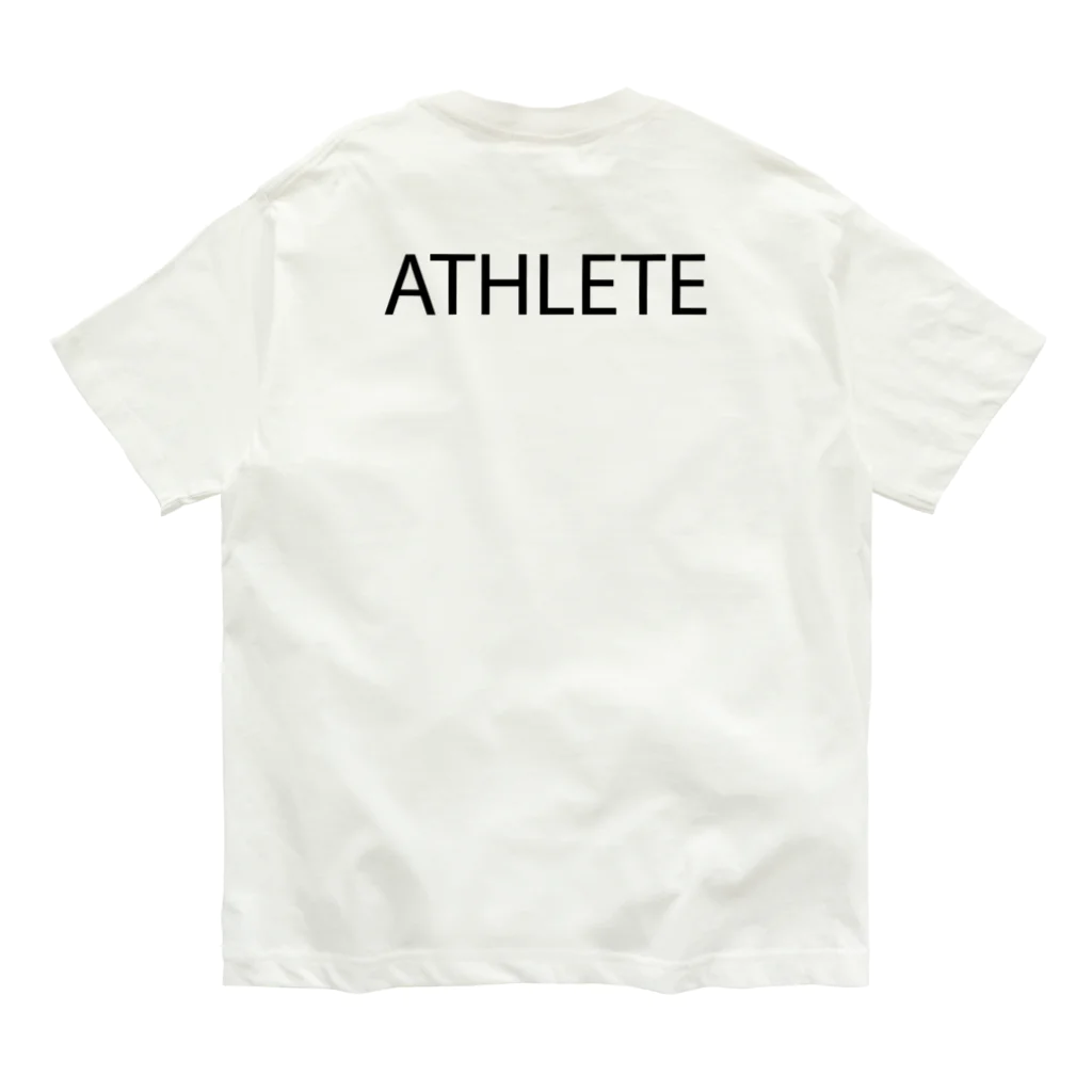 MUGENGEN (ムゲンゲン)のATHLETE letter BK オーガニックコットンTシャツ