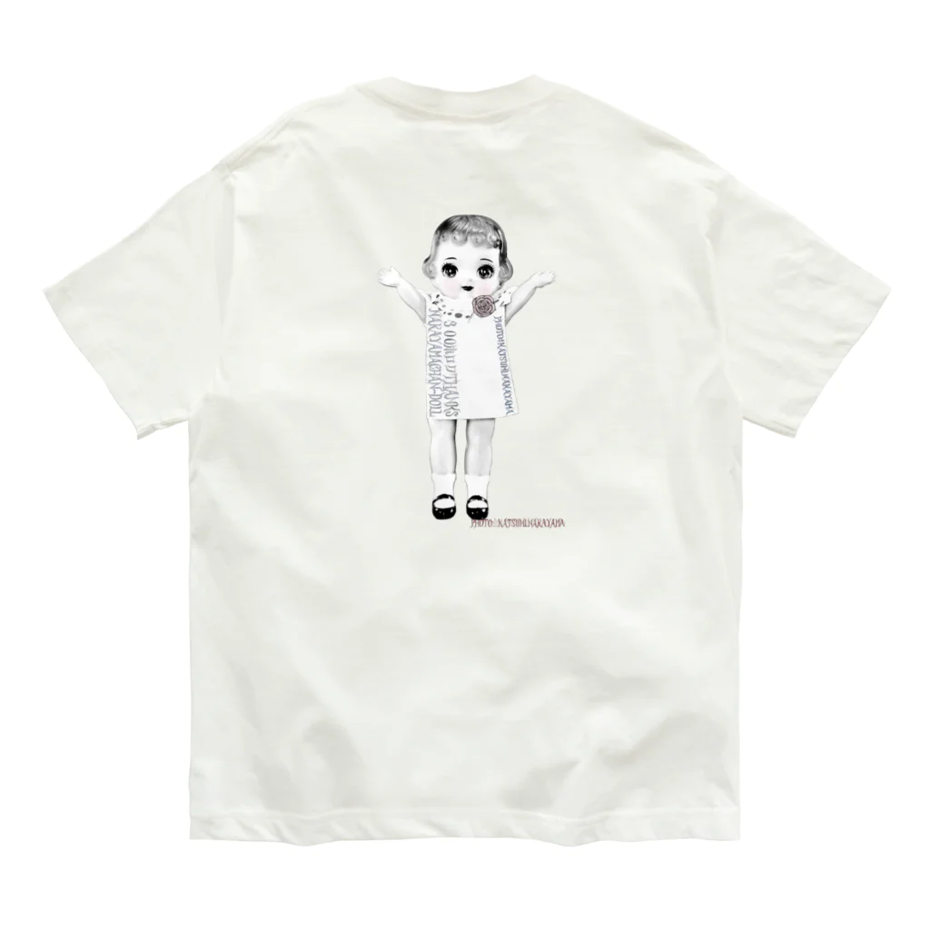 中山ちゃん人形商店の【300ホロワセルロイド人形ミーコ】全身タイプ Organic Cotton T-Shirt