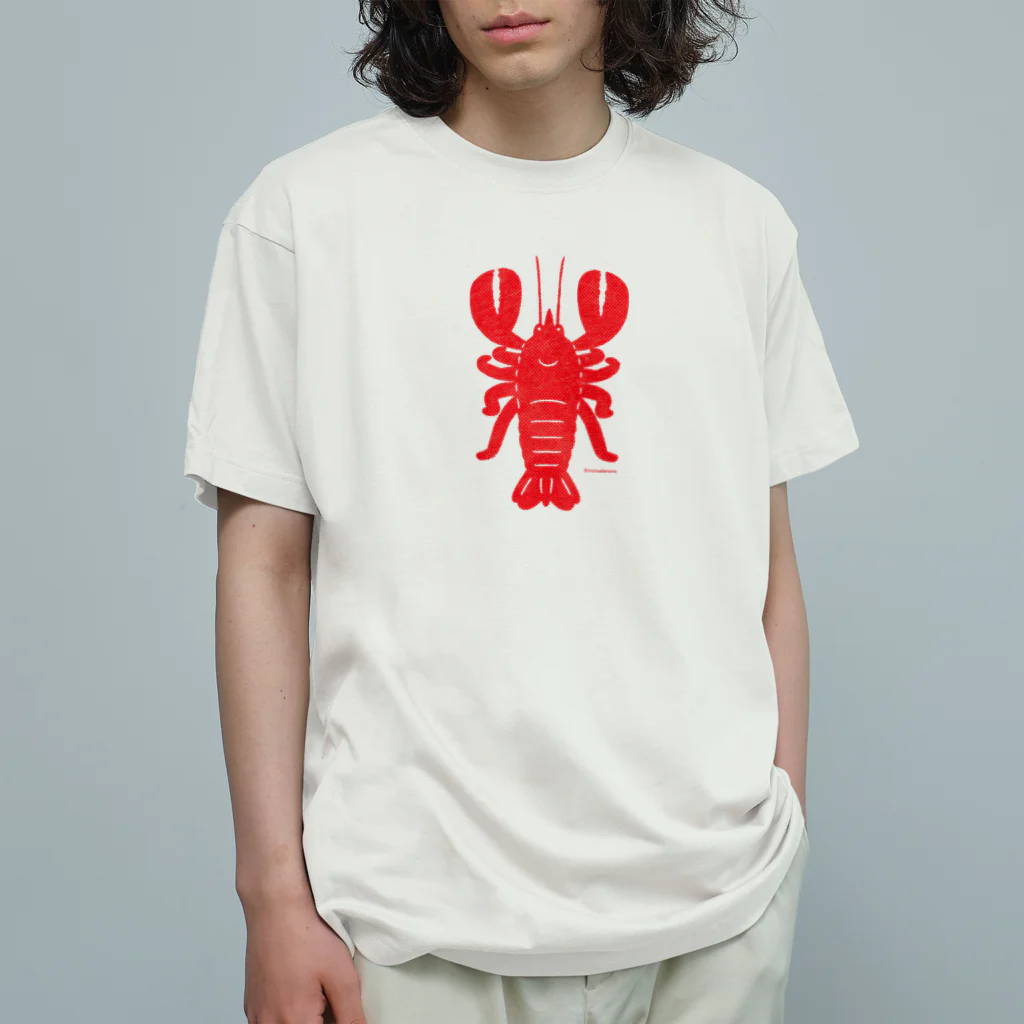 いきものだものの真っ赤なロブスターくん Organic Cotton T-Shirt