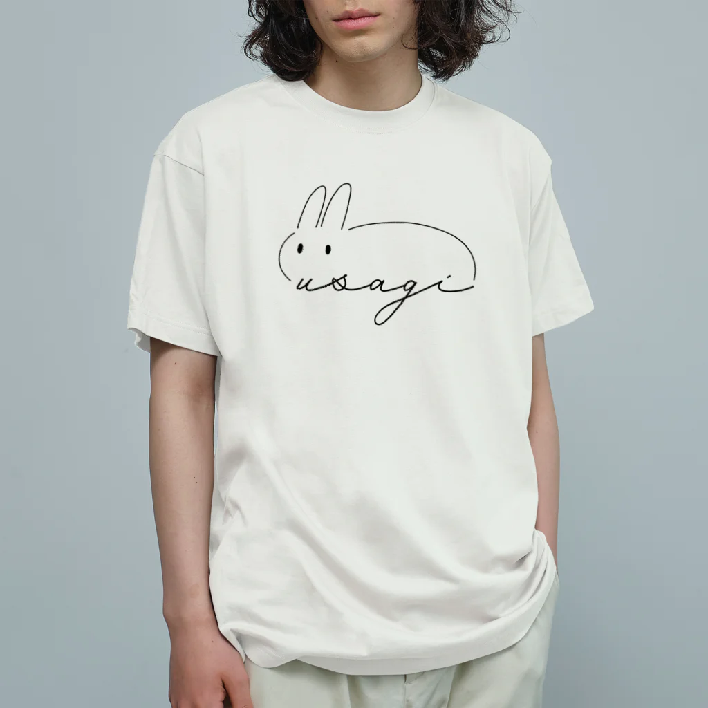 USAGI DESIGN -emi-のうさぎさん オーガニックコットンTシャツ