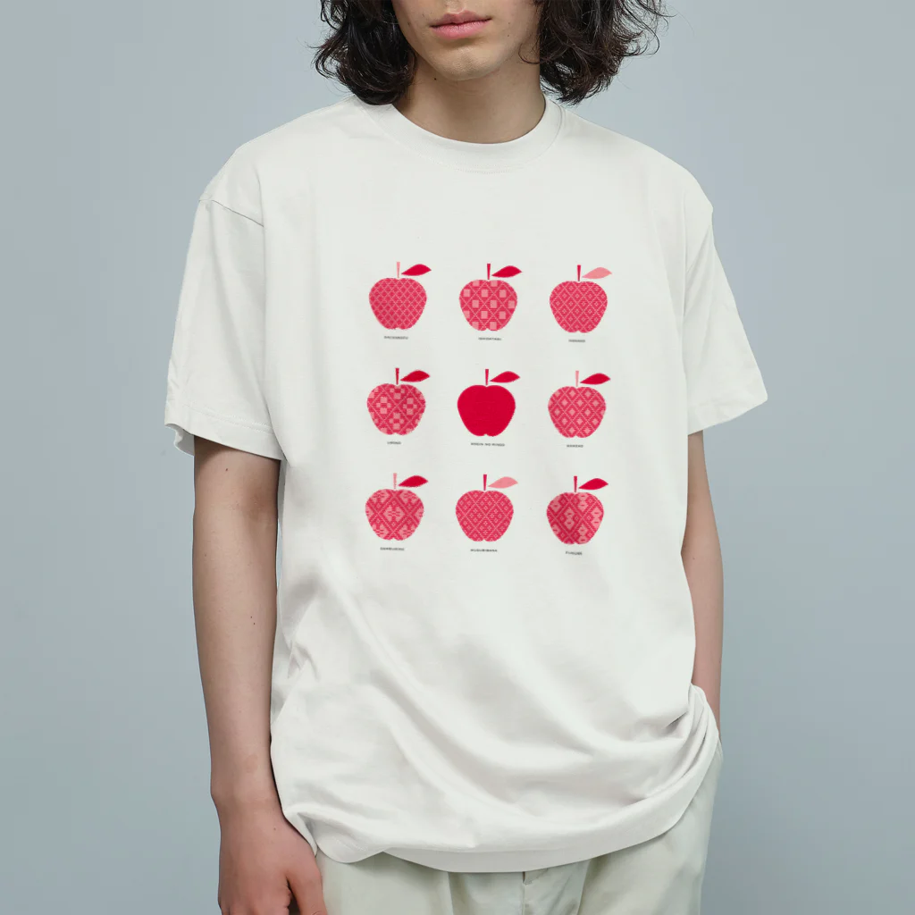 zizi no ie のこぎんのりんご（９RED） オーガニックコットンTシャツ