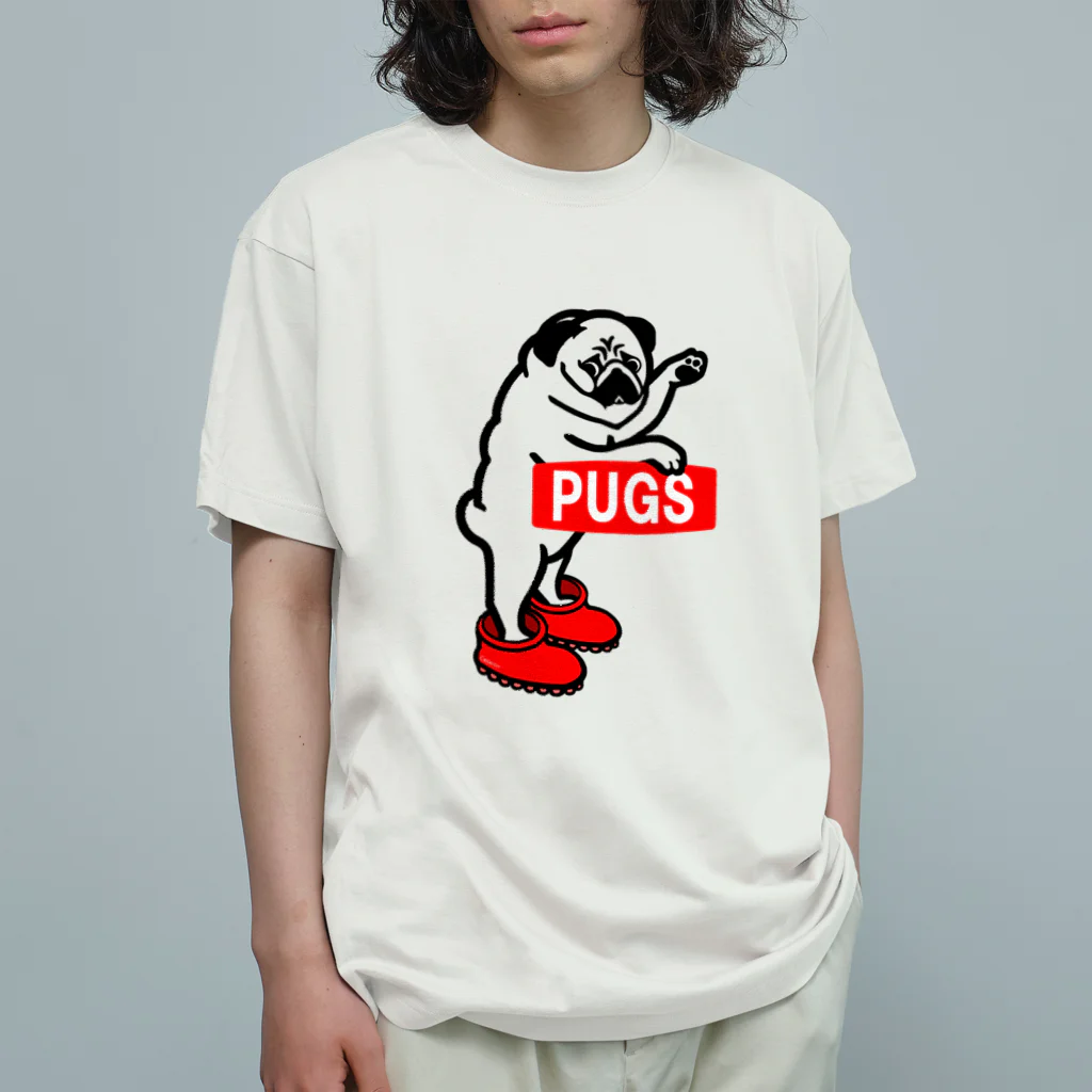 Casarin ArtのPUGS-1 オーガニックコットンTシャツ