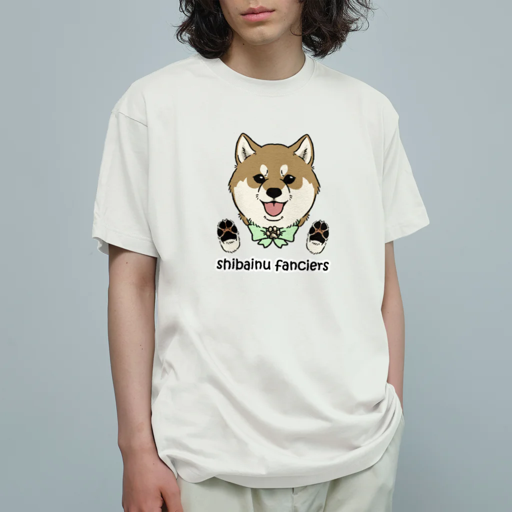 豆つぶのshiba-inu fanciers(赤柴) オーガニックコットンTシャツ