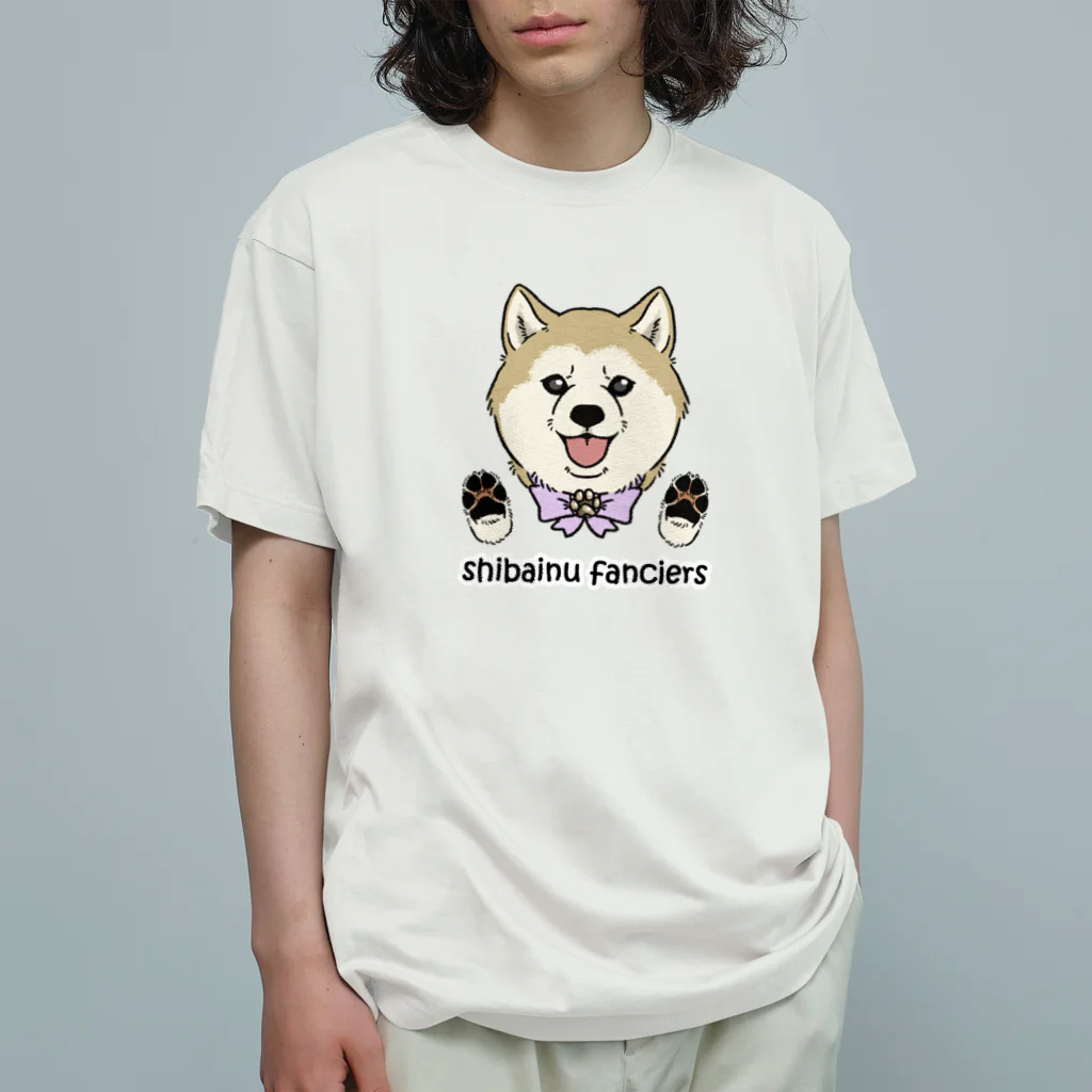 豆つぶのshiba-inu fanciers(シニア柴) オーガニックコットンTシャツ