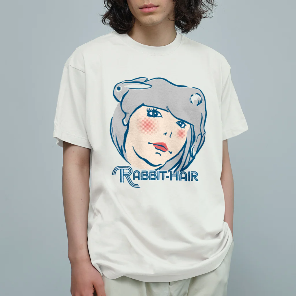 geeneccoのラビットヘアー オーガニックコットンTシャツ