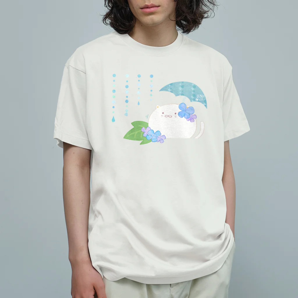 ねこふく茶屋の雨のかほり Organic Cotton T-Shirt