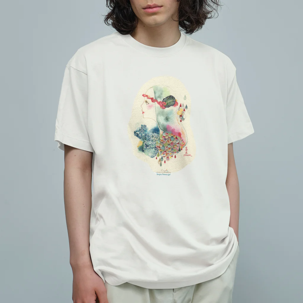 水彩少女の[ 人魚姫に寄せて1 / thinking about a story of the Little Mermaid ] オーガニックコットンTシャツ