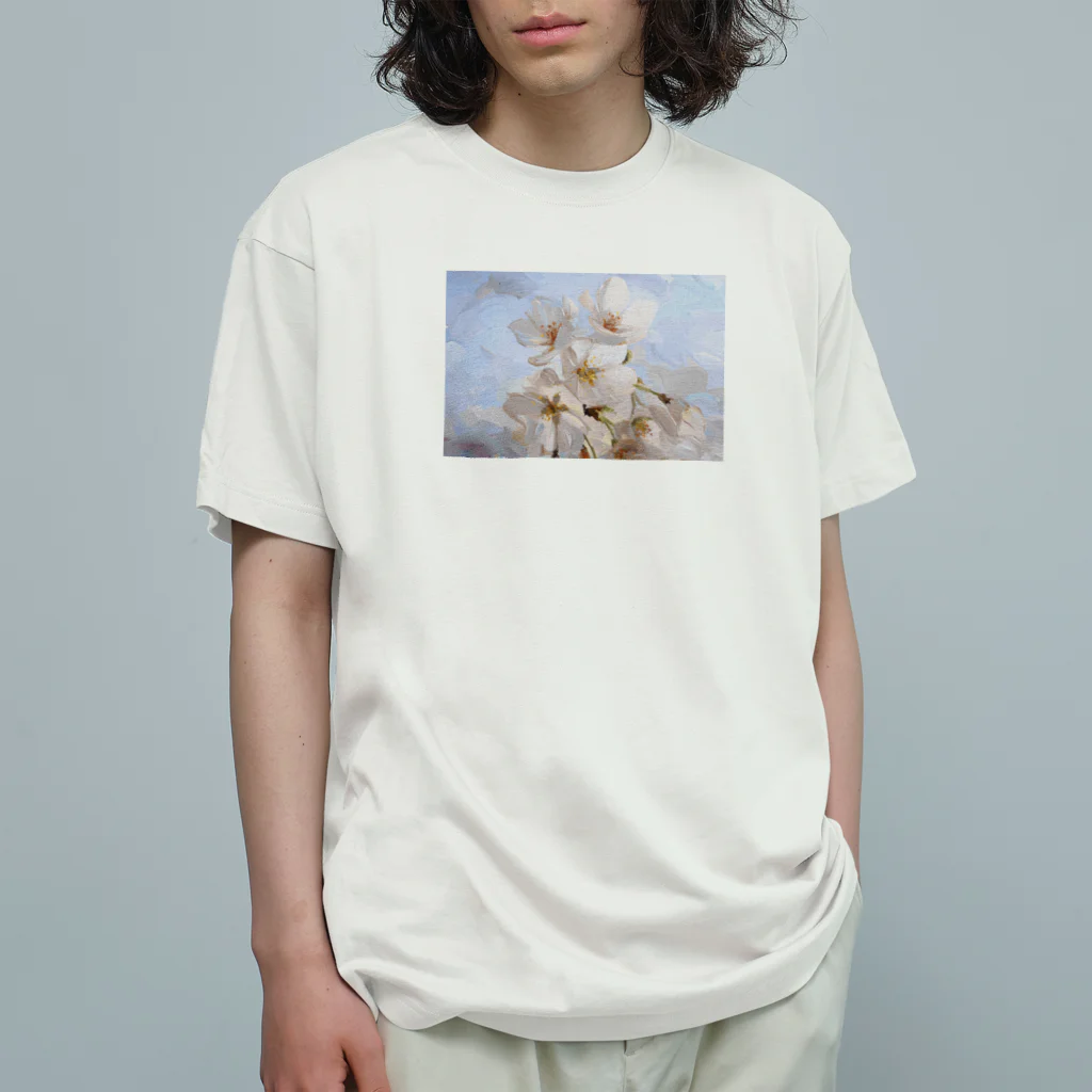 TOMOYA MURAKAMIのSAKURA-Oil Painting- Organic Cotton T-Shirt