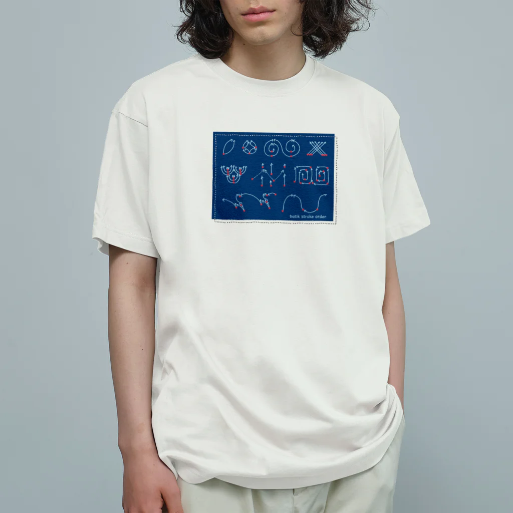 titikのロウ描きの書き方一覧表 Organic Cotton T-Shirt